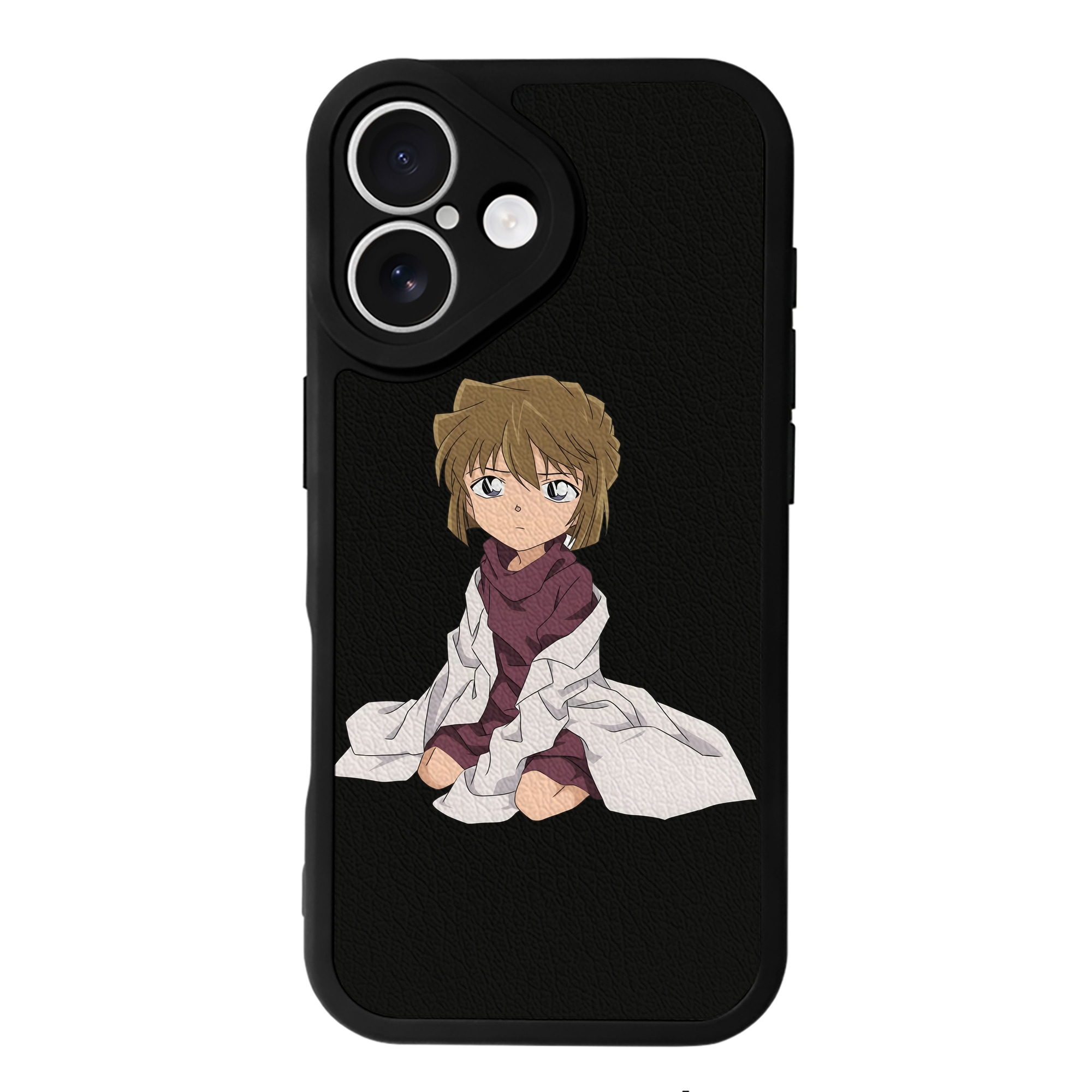 （画像用） 名探偵コナン 灰原 哀 はいばら あい Detective Conan Anita Hailey、Vi Graythorn Haibara Ai 【iPhone 16シリーズ対応】シリコンスマホケース（レザー調） 材質：シリコン